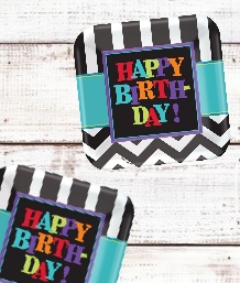 Chevron Happy Birthday Party Supplies | Balloon | Decoration | Pack